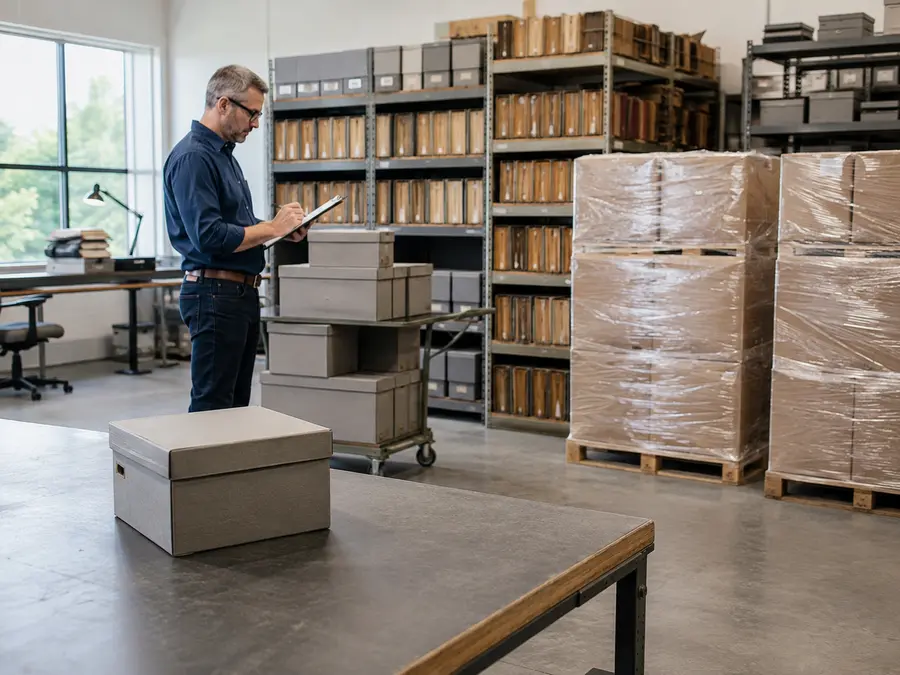 Kleine en grote archiefprojecten naast elkaar in een projectruimte