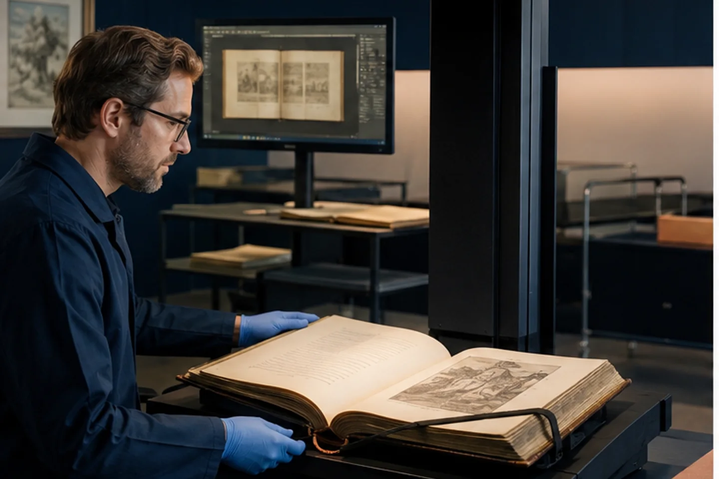 Erfgoedprofessional digitaliseert een historisch boek